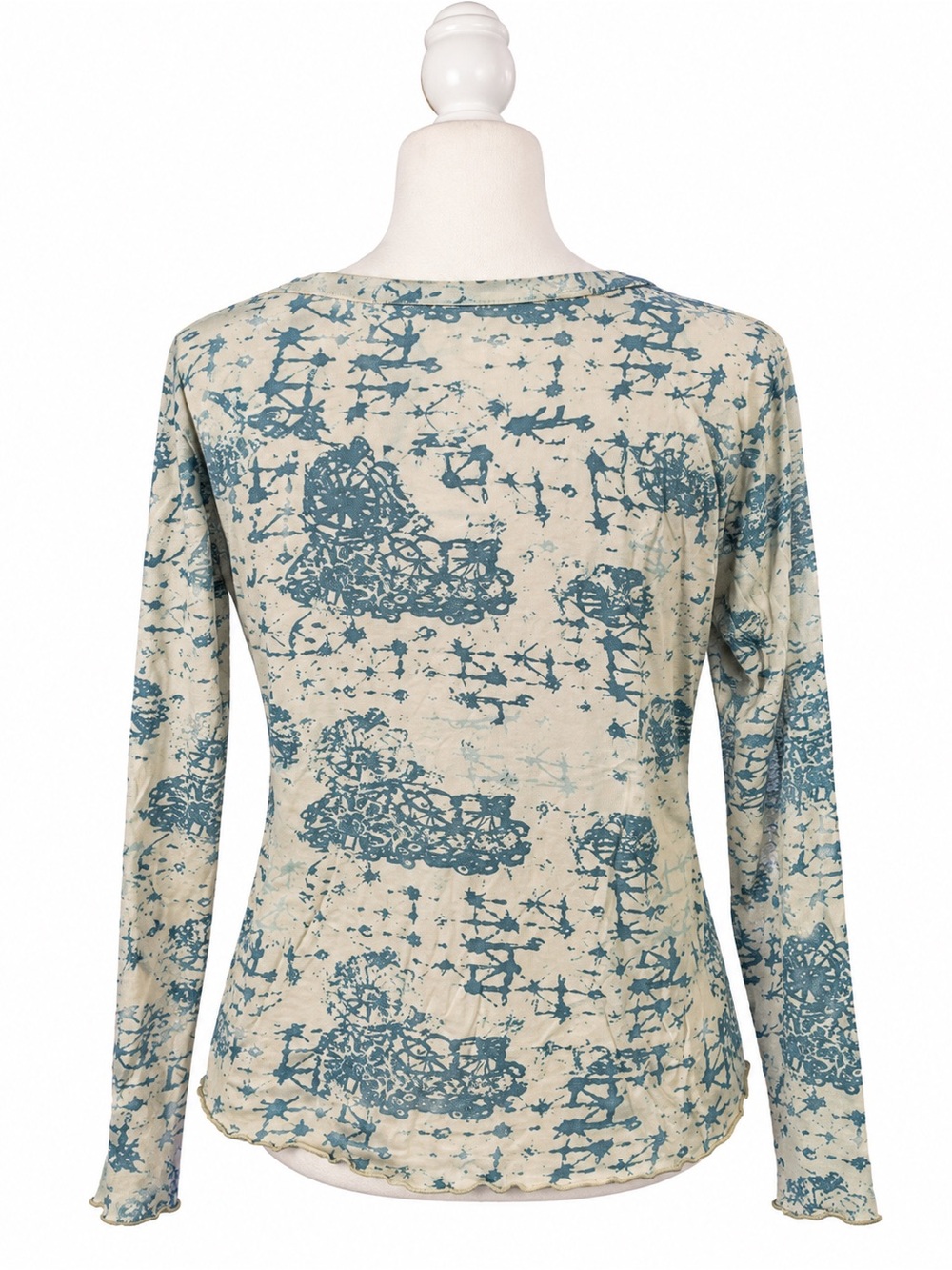 Sundance Multi-Color Floral Patchwork Long-Sleeve Scoop Neck Top - Picture 4 of 6